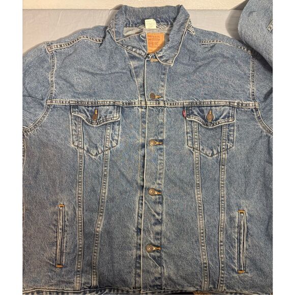 Vintage Levi’s Trucker Jacket 72507-0389 Men’s 3XL Blue Denim Made in USA 2001 - Picture 4 of 14